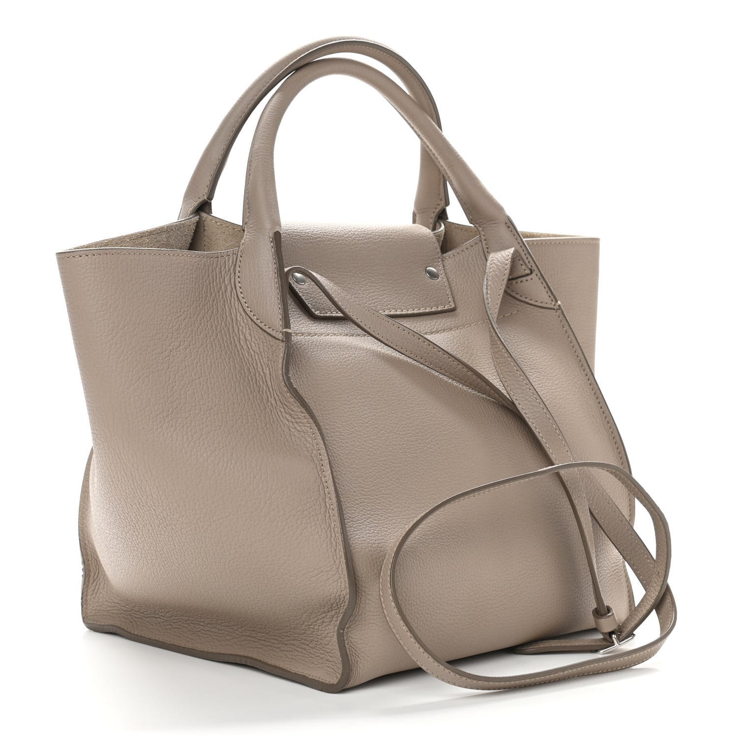 Supple Grained Calfskin Small Big Bag Light Taupe
