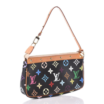 Louis Vuitton Monogram Multicolor Pochette Accessories Black 3 of 13