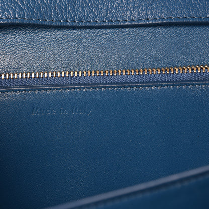 Celine Goatskin Medium Classic Box Flap Bag Deepsea 7 of 9