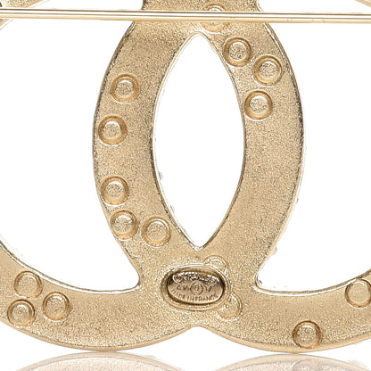 Chanel Pearl CC Brooch Light Gold 4 of 4
