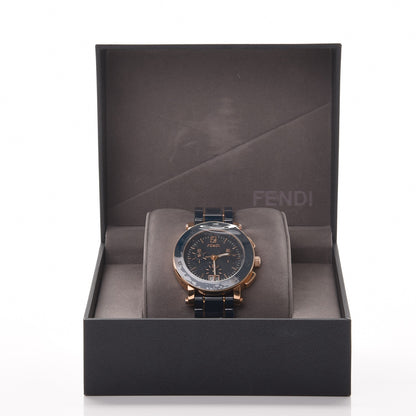 Fendi Stainless Steel Ceramic 38mm Chronograph Quartz Watch Blue 7 of 7