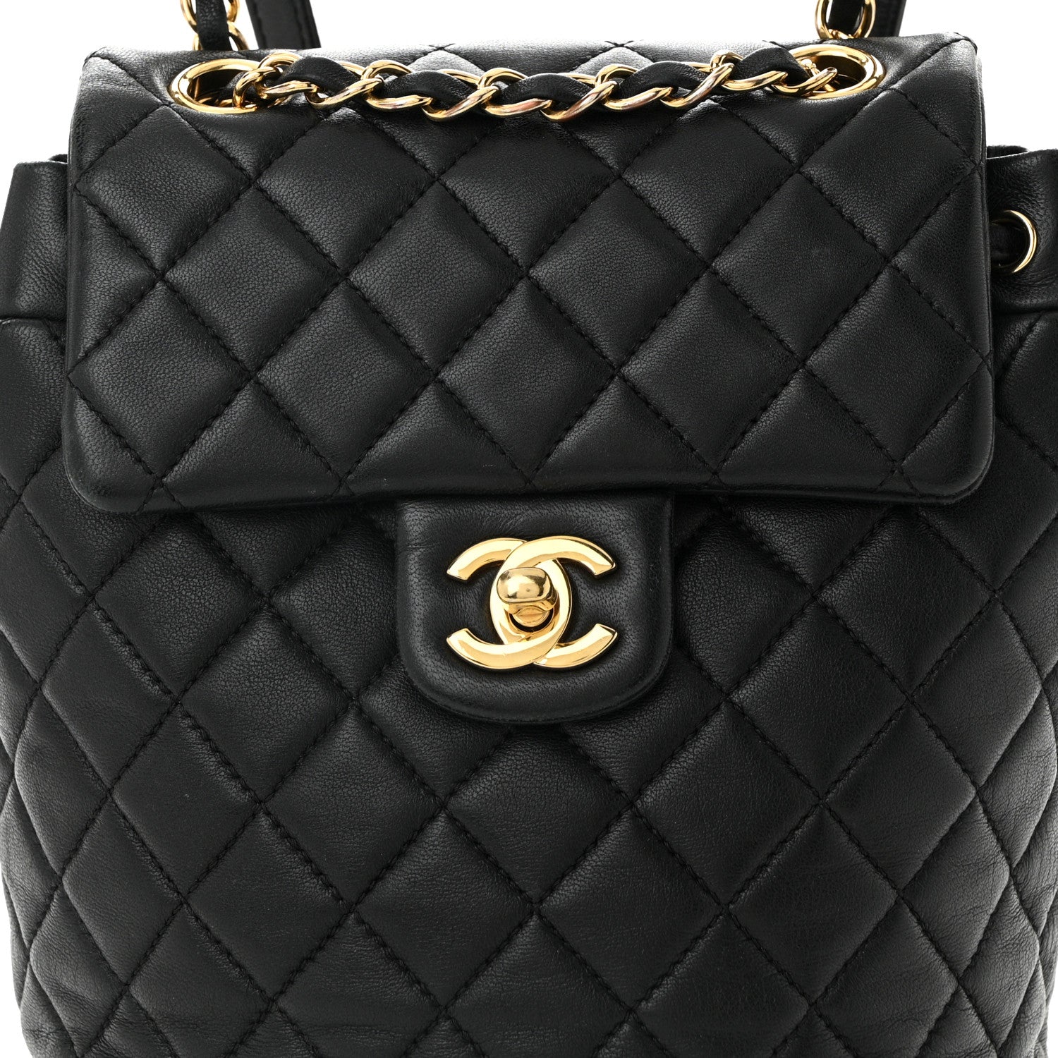 Chanel Lambskin Quilted Mini Urban Spirit Backpack Black 8 of 12