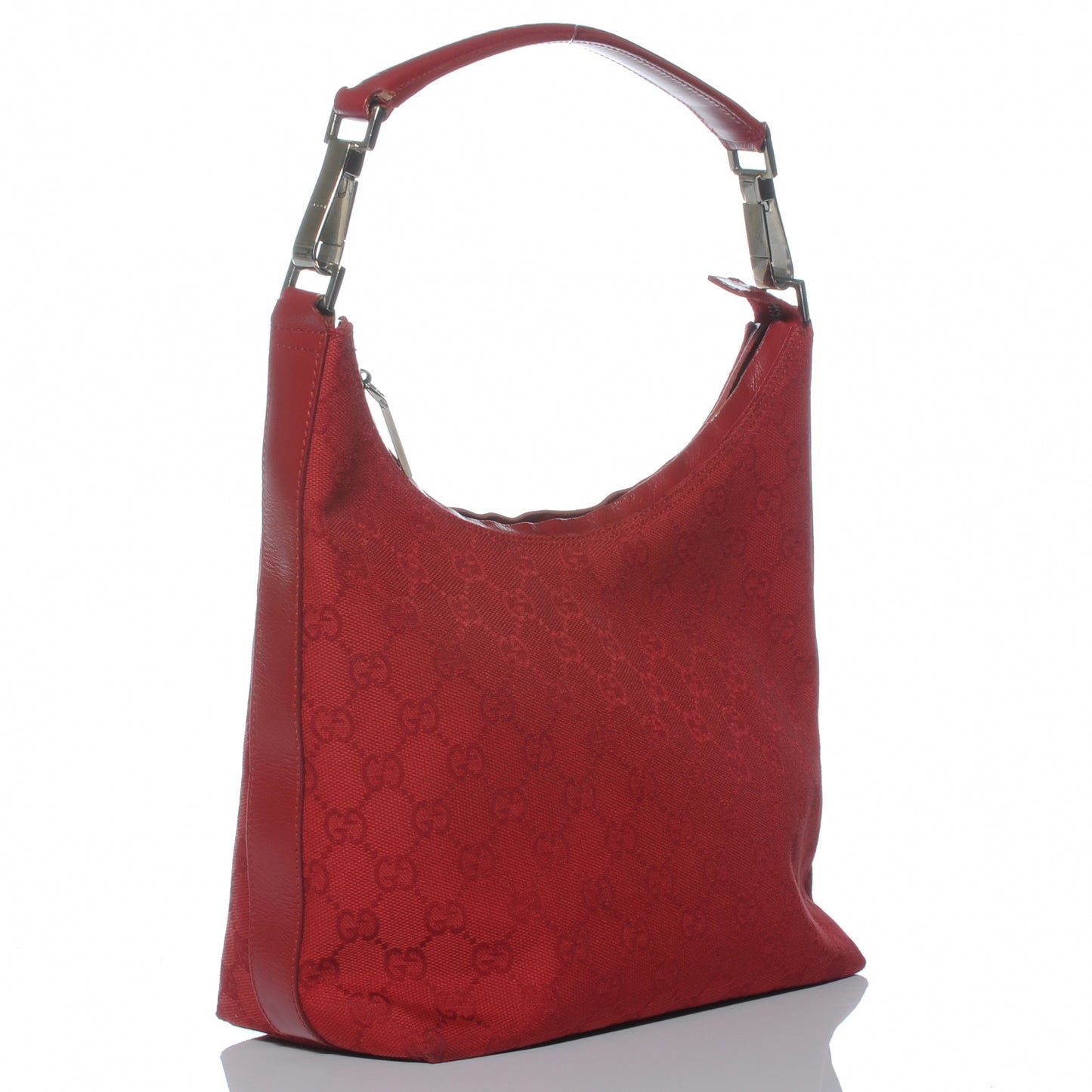 Monogram Small Hobo Red