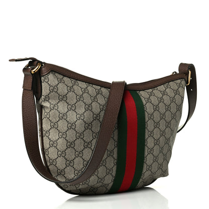 Gucci GG Supreme Monogram Web Small Ophidia Half Moon Hobo Brown 2 of 6