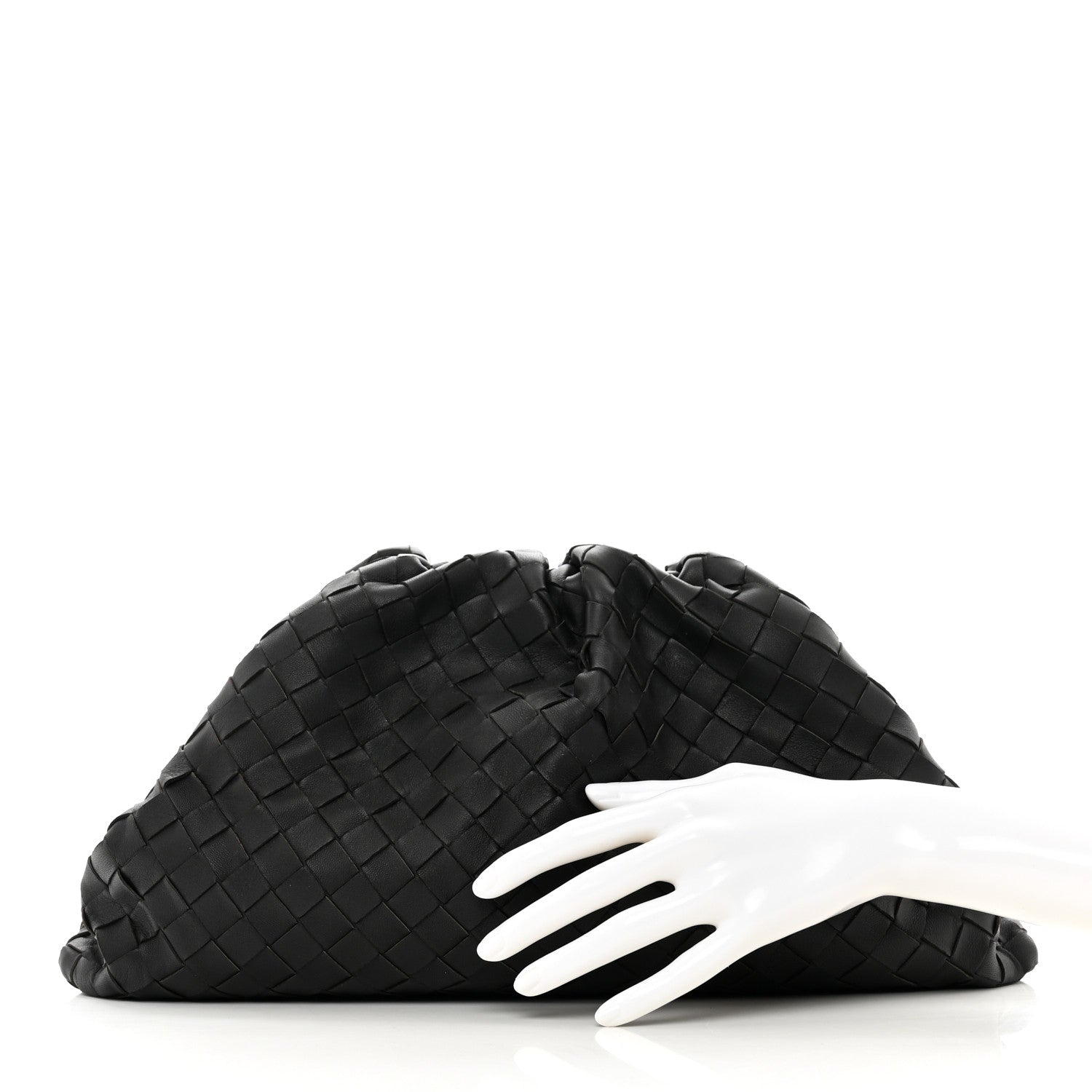 Bottega Veneta Nappa Maxi Intreccio The Pouch Oversized Clutch Black 2 of 7