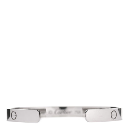Cartier 18K White Gold LOVE Cuff Bracelet 16 2 of 3