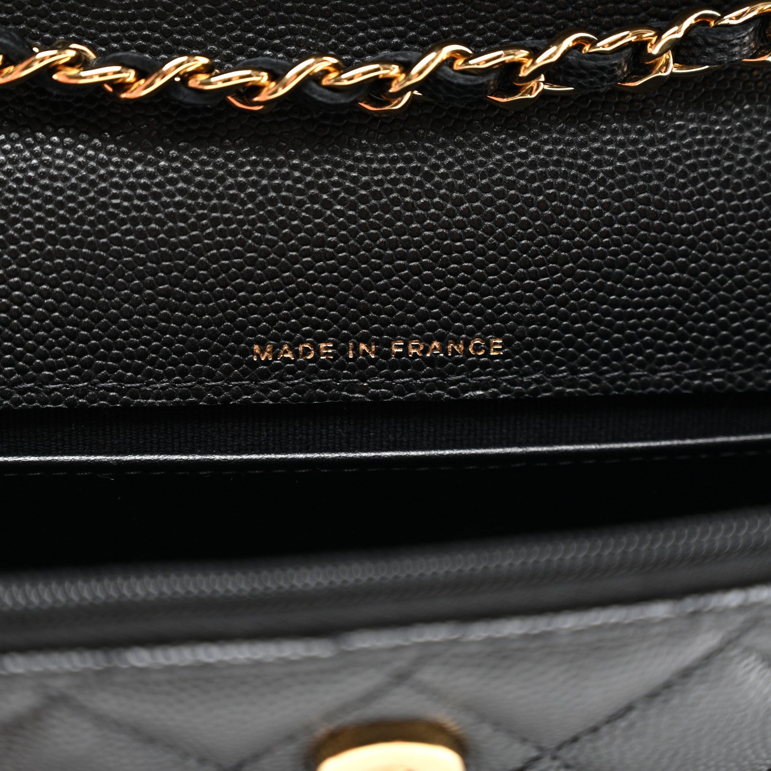 Chanel Caviar Quilted Enamel Coco Casino Flap Phone Holder With Chain Black 7 of 11