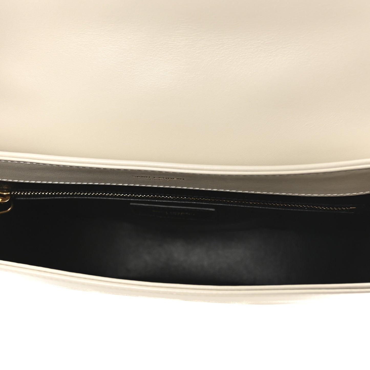 Calfskin Quilted Y Joan Satchel Crema Soft