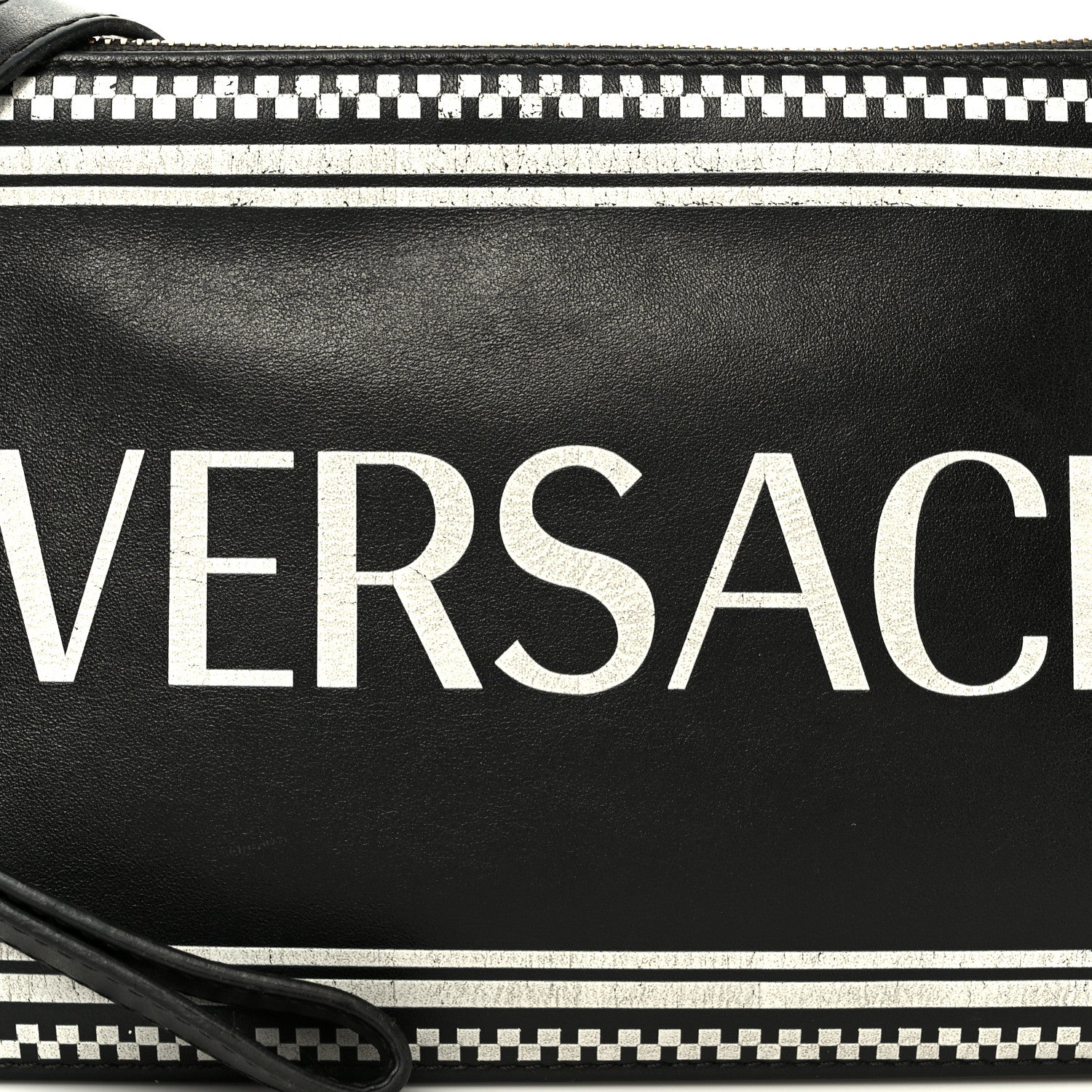 Versace Calfskin 90s Logo Pouch Black 8 of 10