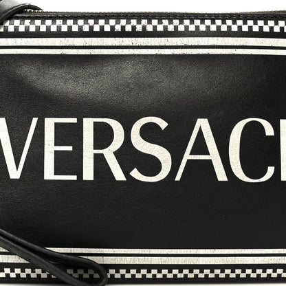 Versace Calfskin 90s Logo Pouch Black 8 of 10