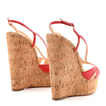 Christian Louboutin Kid Cork Zeppa Wedgy Lady 140 Wedges 37 Corazon 5 of 9