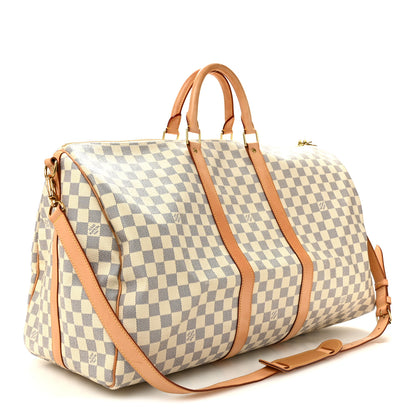 Louis Vuitton Damier Azur Keepall Bandouliere 55 2 of 12