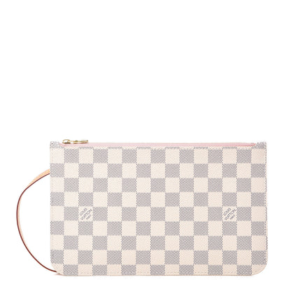Louis Vuitton Damier Azur Neverfull MM GM Pochette Rose Ballerine 1 of 8