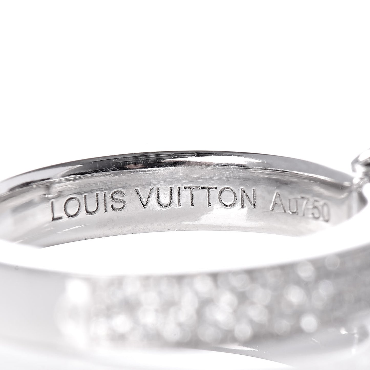 18K White Gold Diamond Lockit Ring 51 5.75