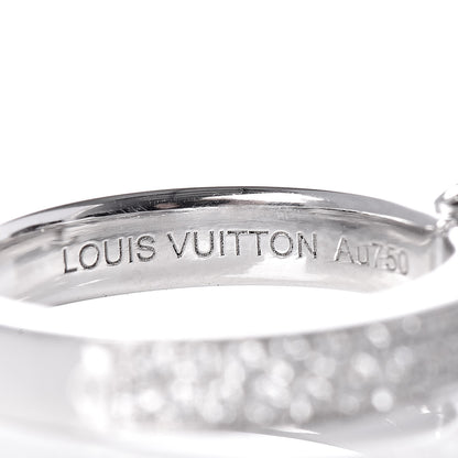Louis Vuitton 18K White Gold Diamond Lockit Ring 51 5.75 4 of 6