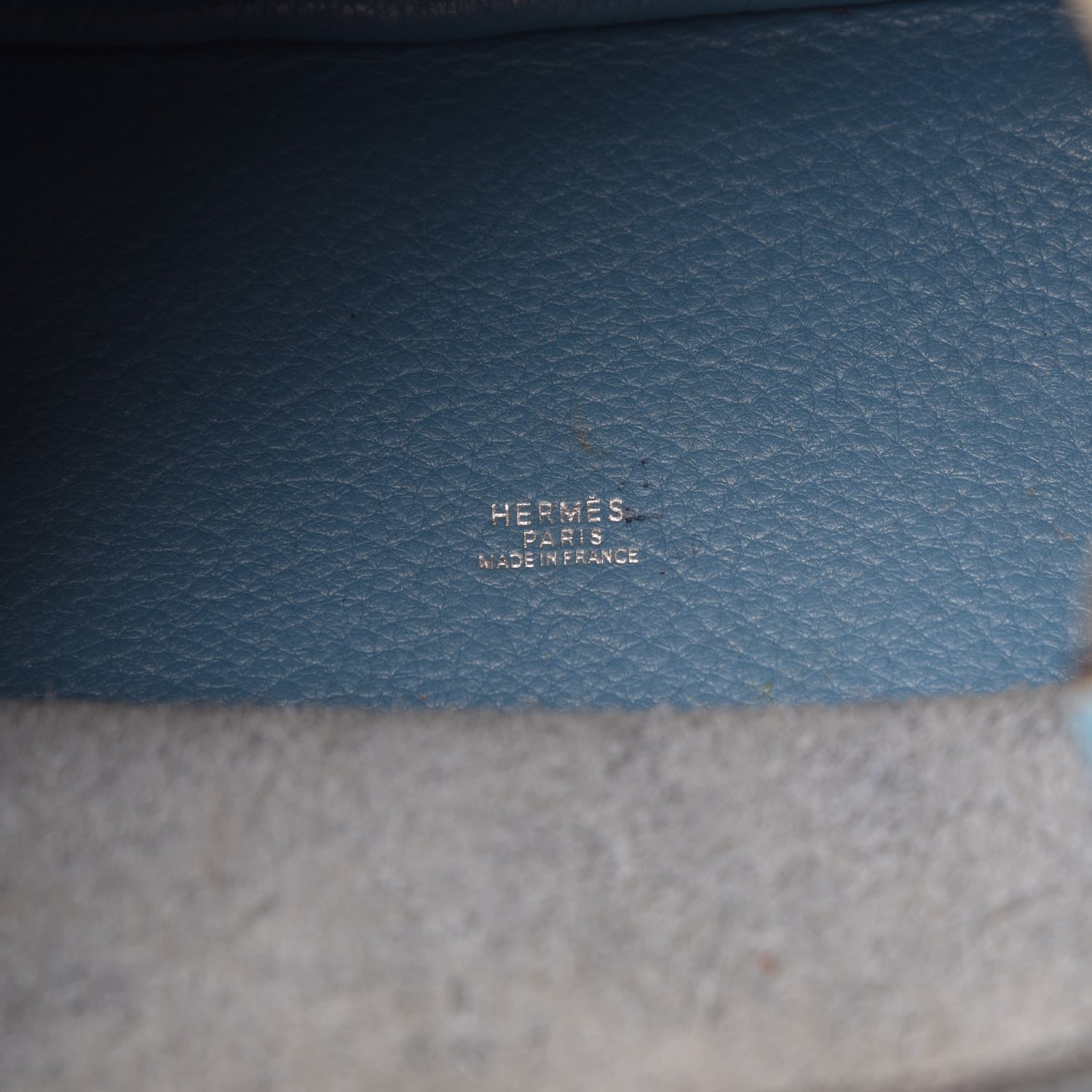 Hermes Taurillon Clemence Picotin Lock 18 PM Blue Jean 6 of 19