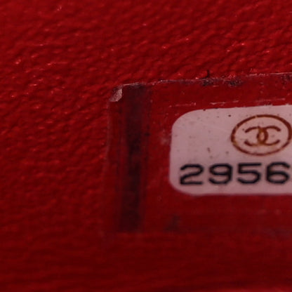 Chanel Lambskin Quilted Trendy Vanity Case Red 7 of 12