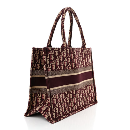 Christian Dior Oblique Medium Book Tote Burgundy Multicolor 3 of 13