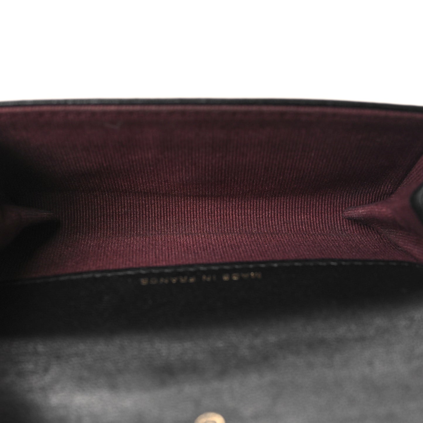 Lambskin Quilted Flap Card Holder Wallet Black