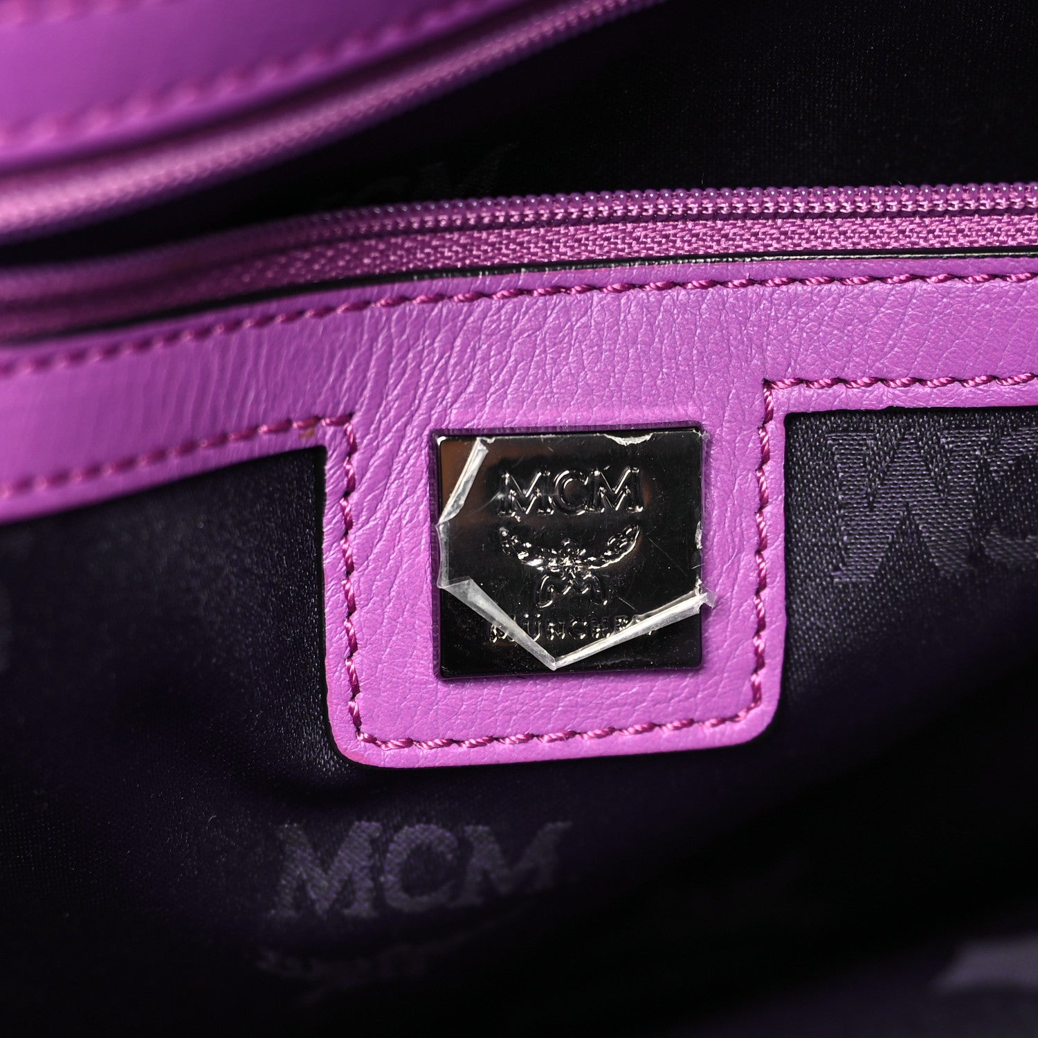MCM Visetos Medium Sprinkle Stud Stark Backpack Purple 6 of 9