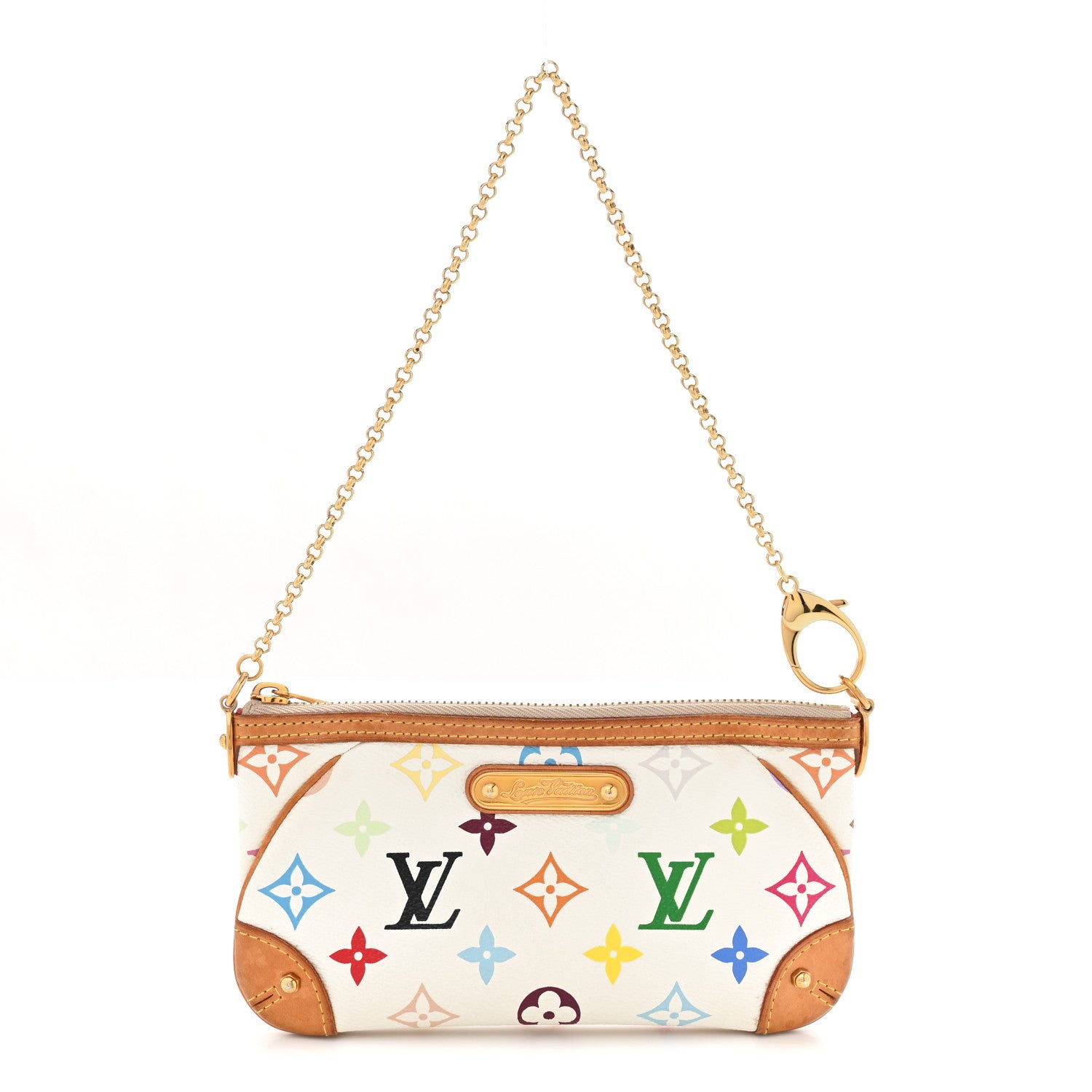 Louis Vuitton Monogram Multicolor Pochette Milla MM White 1 of 11