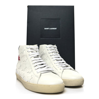 Saint Laurent Calfskin High Top Sneakers 44 White 10 of 10