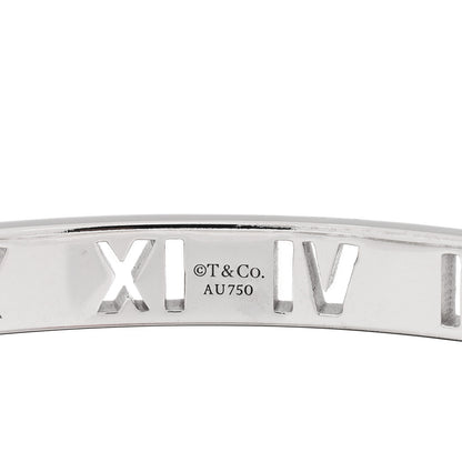 Tiffany 18K White Gold Diamond Atlas Pierced Hinged Bangle Bracelet 3 of 4