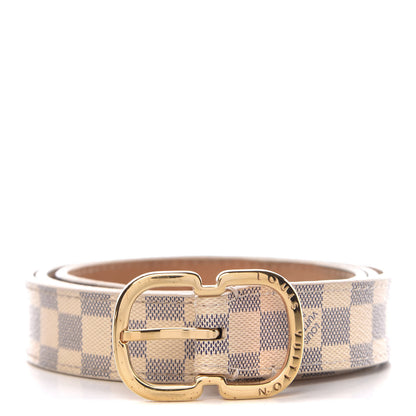 Louis Vuitton Damier Azur 25mm Belt 80 32 1 of 13