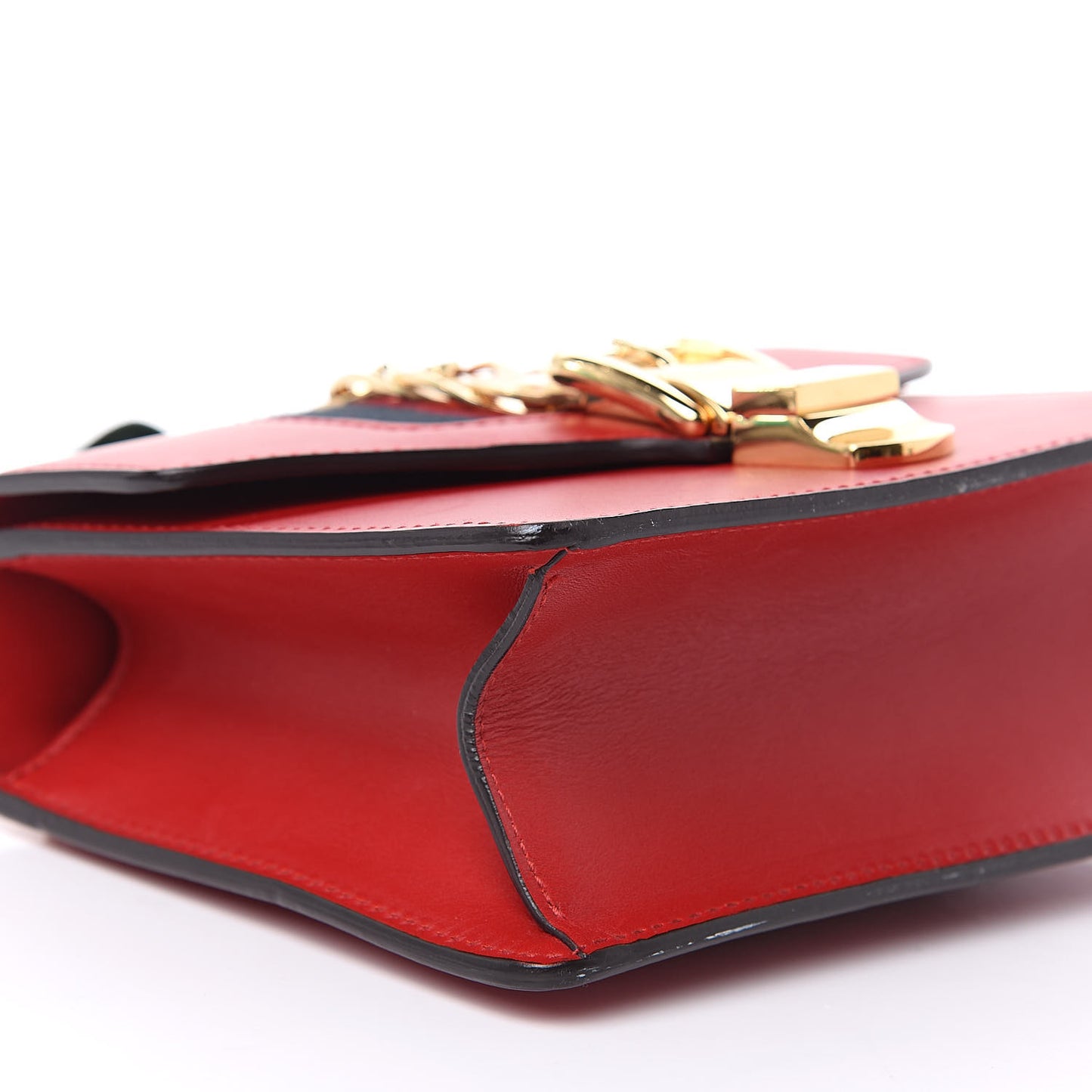 Calfskin Mini Sylvie Chain Shoulder Bag Hibiscus Red