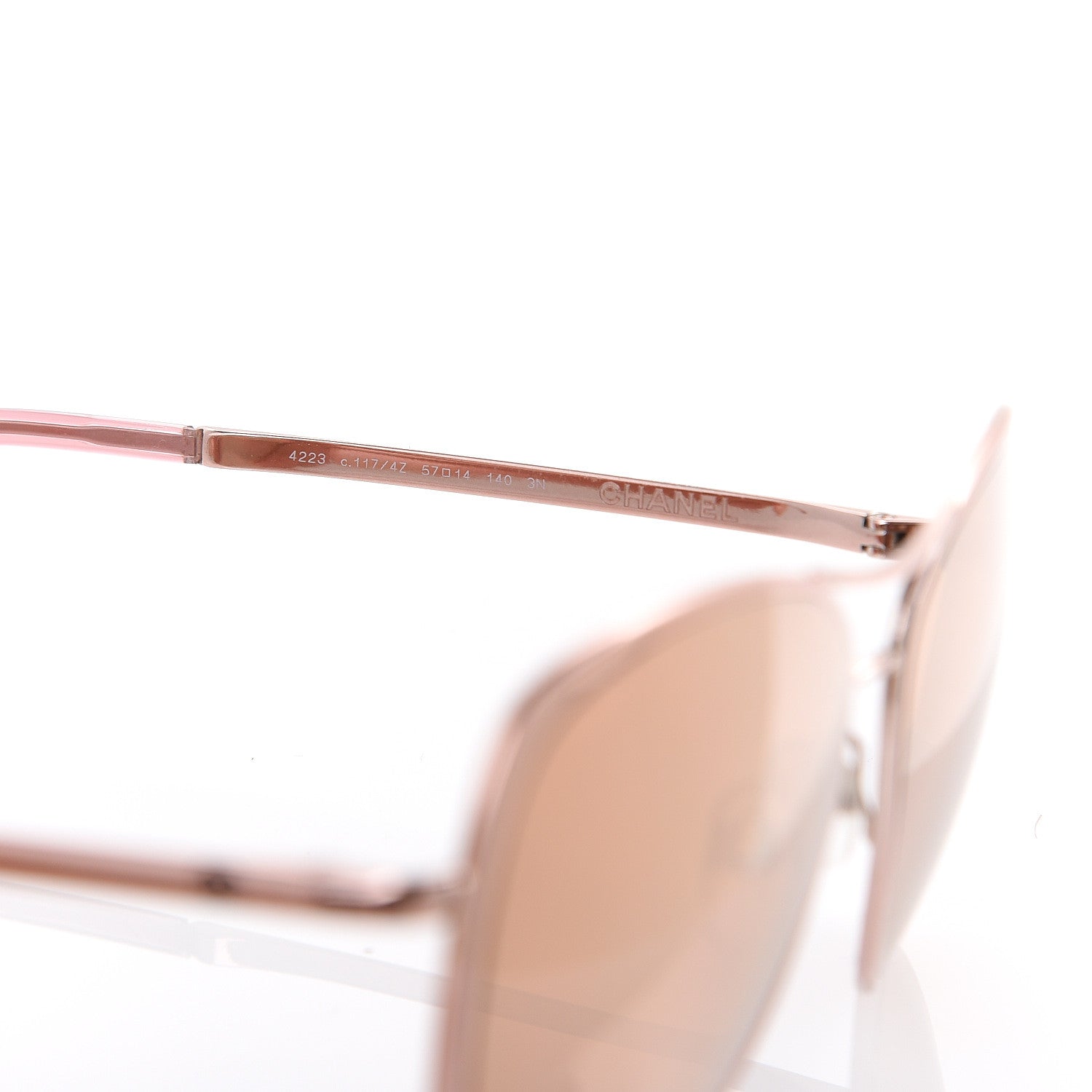 Chanel 18K Pilot Summer Sunglasses 4223 Pink Gold 5 of 7