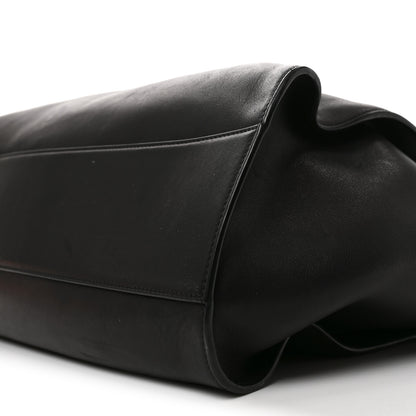 The Row Polished Saddle Calfskin Marlo 17 Tote Bag Black 9 of 9