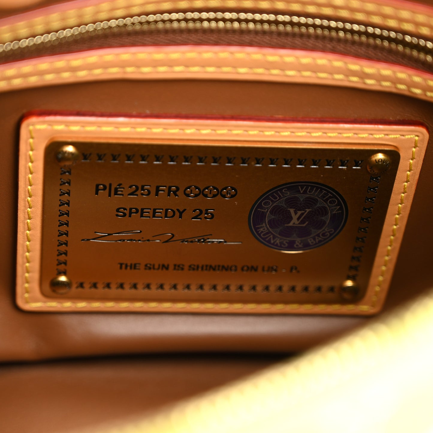 Calfskin Monogram Speedy P9 Bandouliere 25 Lemonade Yellow