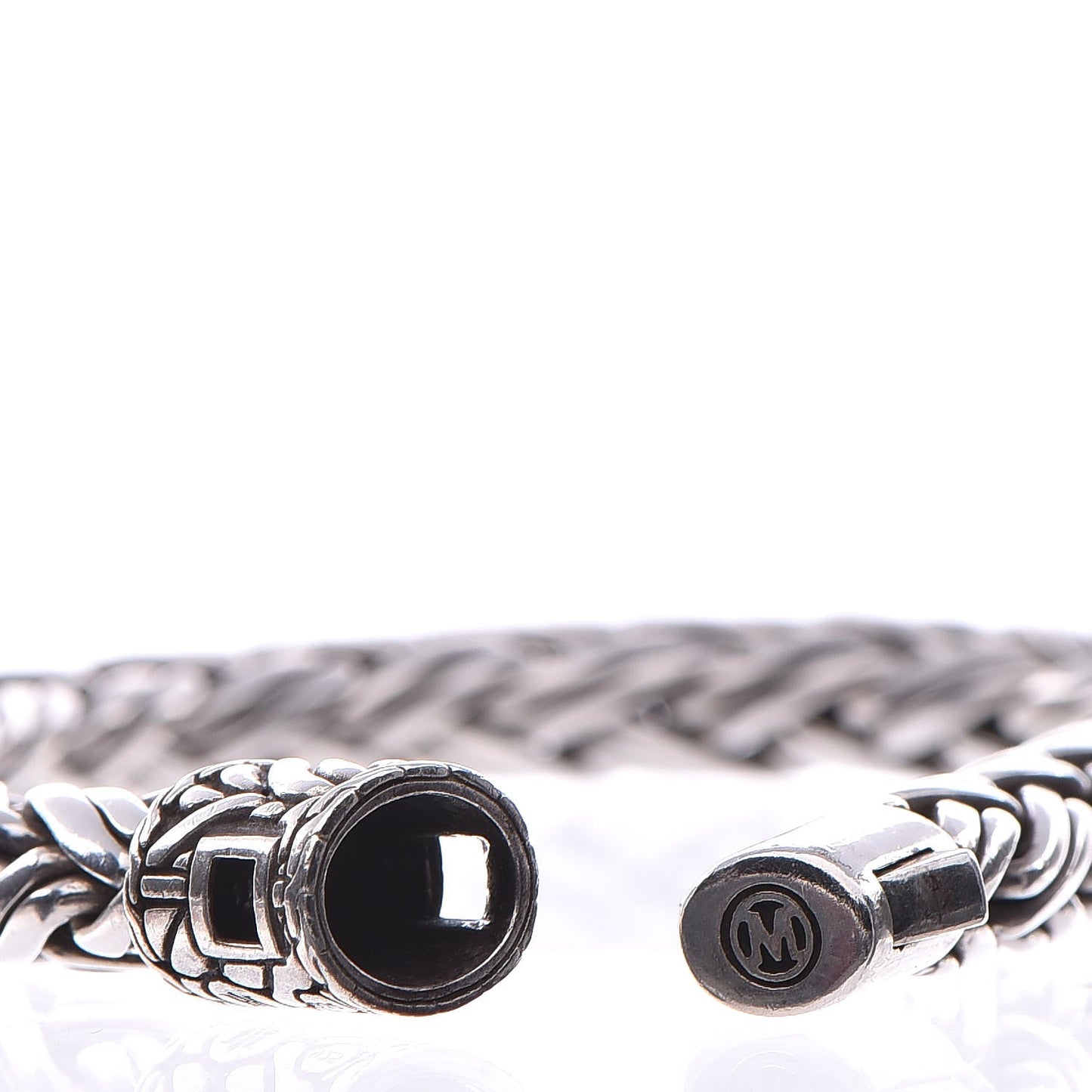 Sterling Silver 7.5mm Classic Chain Woven Bracelet XL