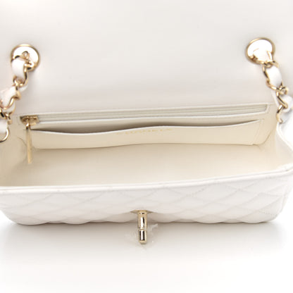 Chanel Lambskin Quilted Mini Rectangular Flap White 5 of 12