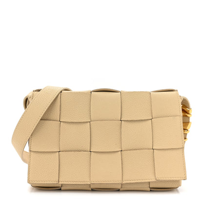 Bottega Veneta Grained Calfskin Maxi Intrecciato Cassette Crossbody Bag Porridge 1 of 13