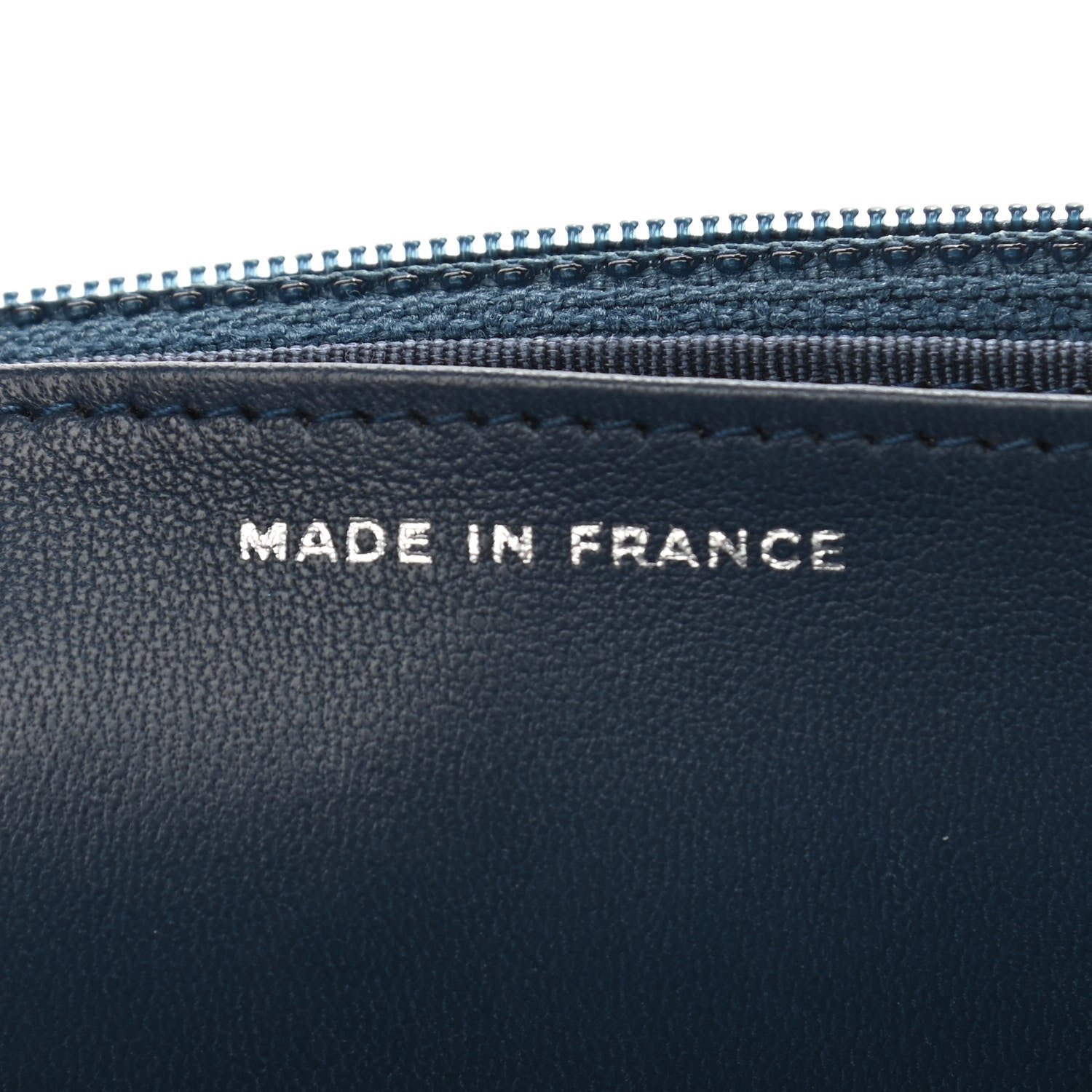 Chanel Lambskin Quilted Wallet On Chain WOC Blue 6 of 10