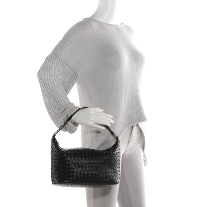 Bottega Veneta Nappa Intrecciato Small Shoulder Bag Black 2 of 9