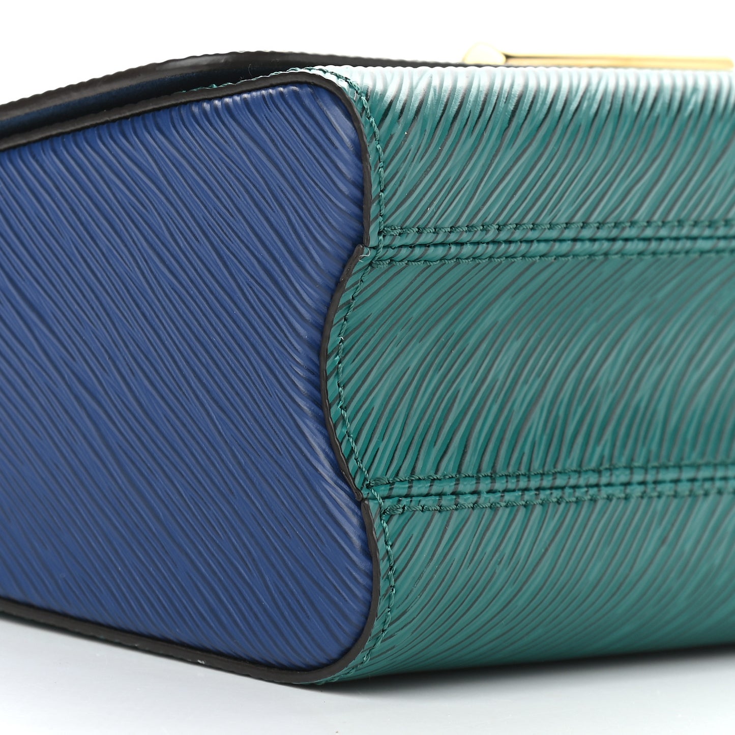 Epi Twist Shoulder Bag MM Emeraude Indigo