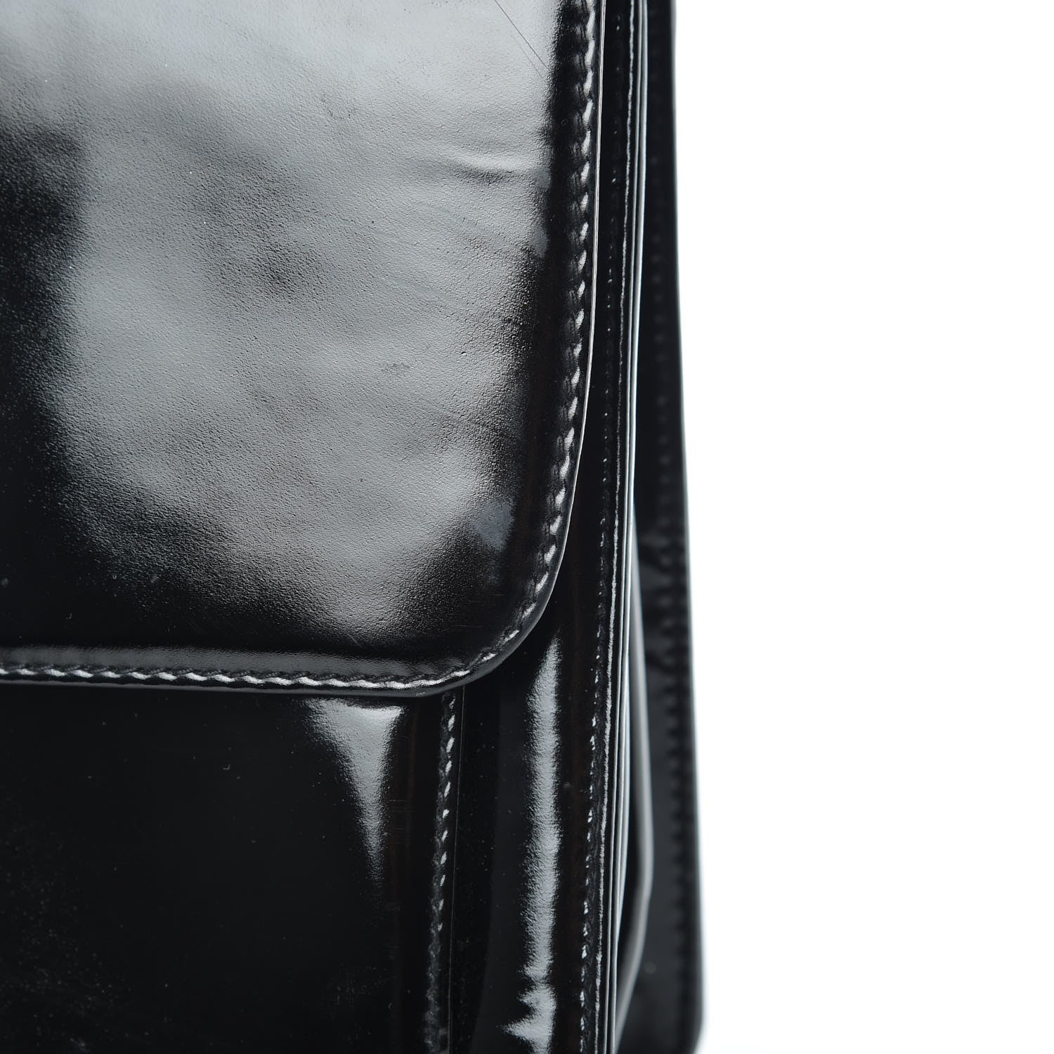Chanel Glazed Calfskin Single Flap Black 10 of 15