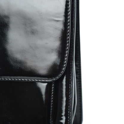 Chanel Glazed Calfskin Single Flap Black 10 of 15