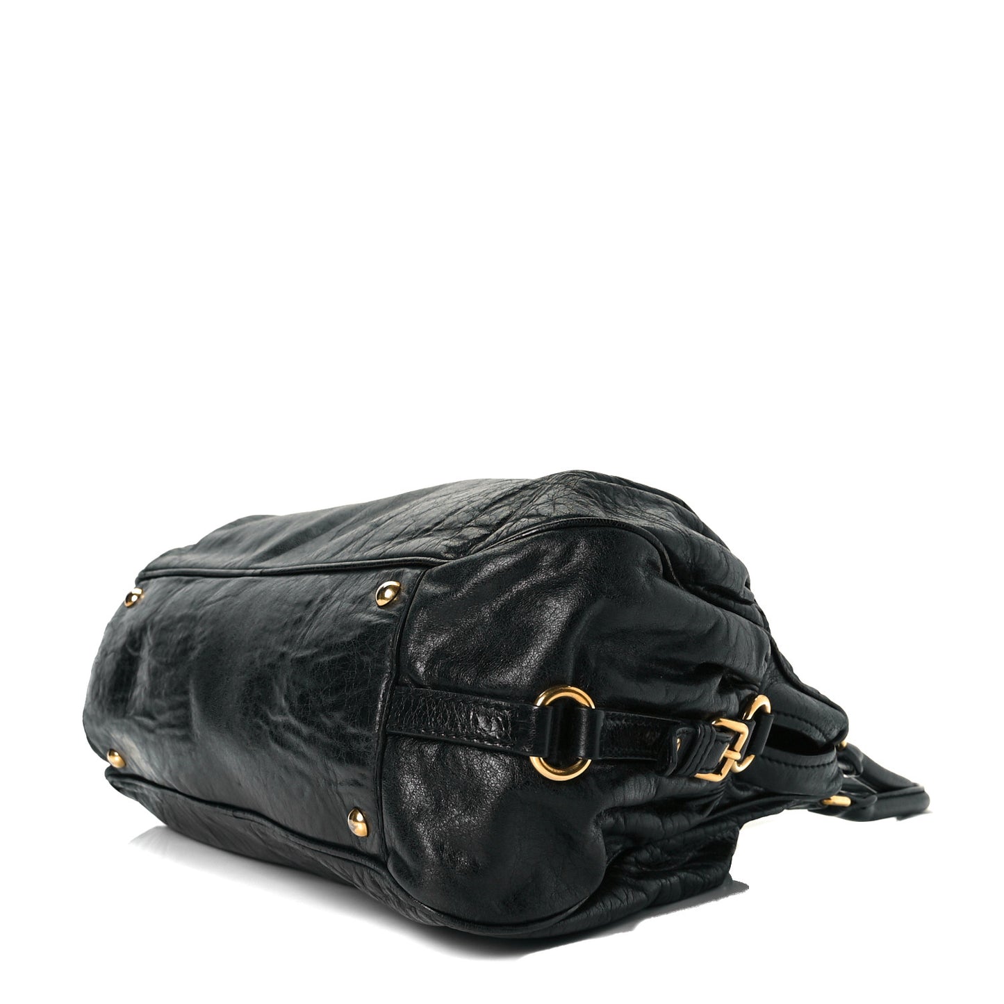 Nappa Lock Pocket Hobo Black