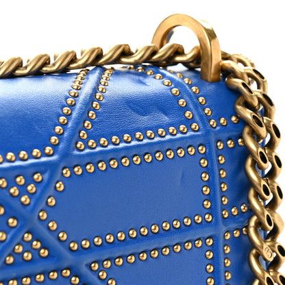 Christian Dior Lambskin Studded Medium Diorama Flap Bag Blue 12 of 12