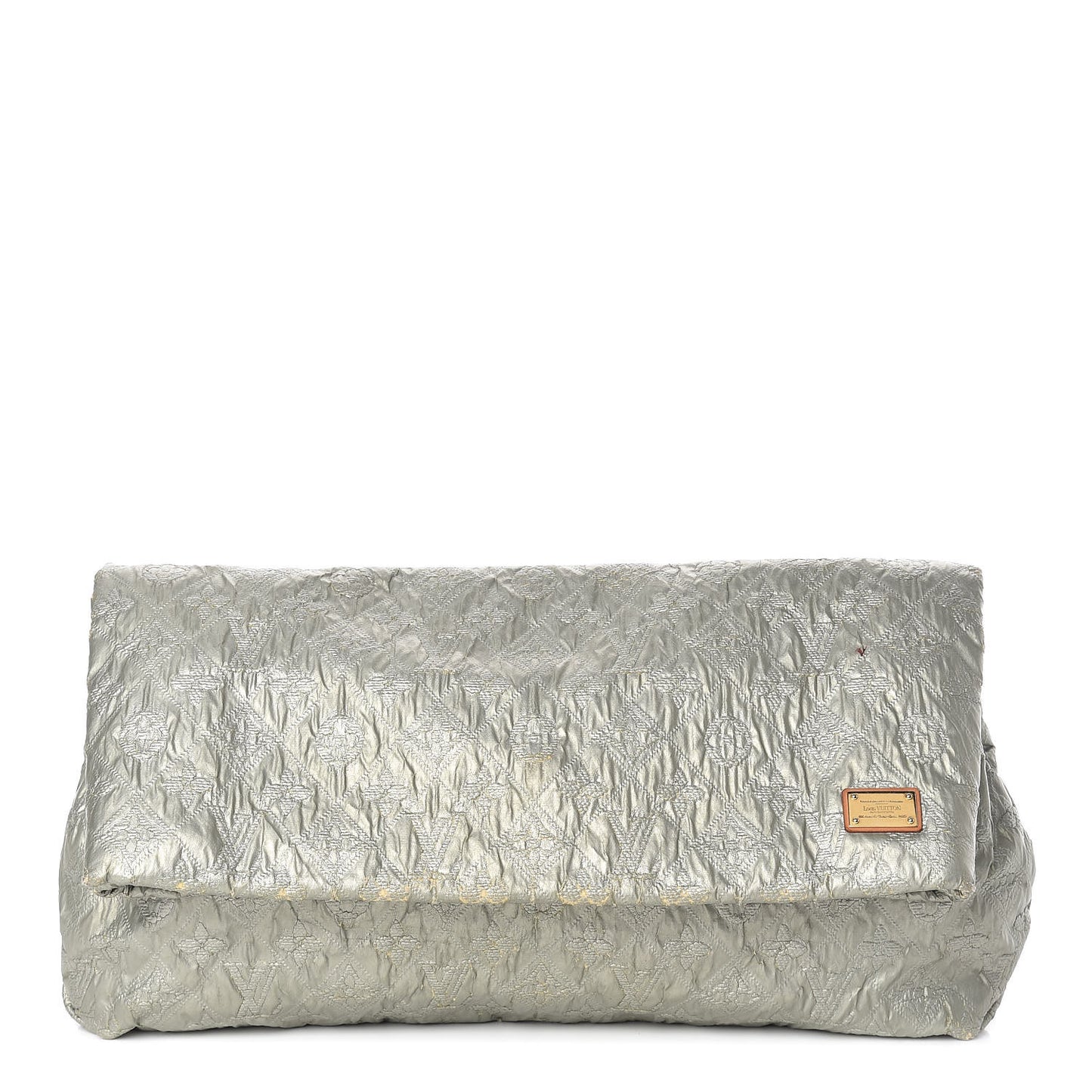 Jacquard Quilted Monogram Limelight Clutch GM Perle