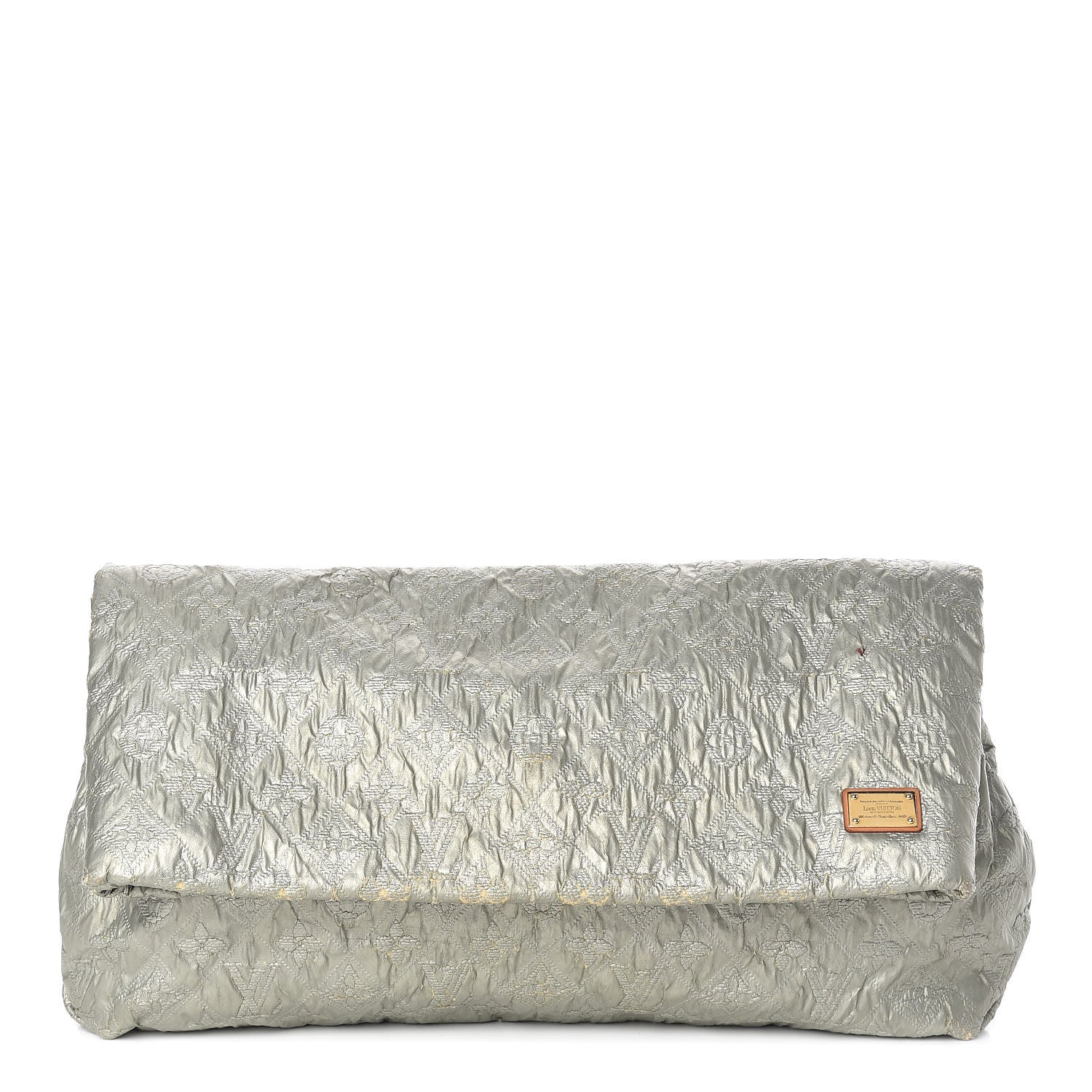 Louis Vuitton Jacquard Quilted Monogram Limelight Clutch GM Perle 1 of 20