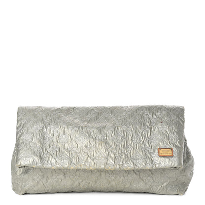 Louis Vuitton Jacquard Quilted Monogram Limelight Clutch GM Perle 1 of 20
