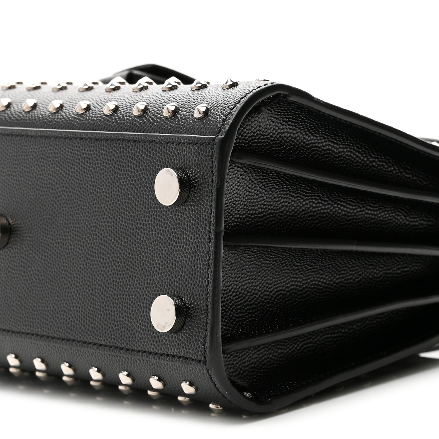 Calfskin Studded Nano Sac De Jour Black