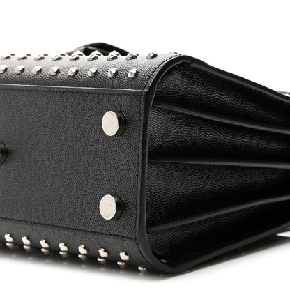 Saint Laurent Calfskin Studded Nano Sac De Jour Black 9 of 9