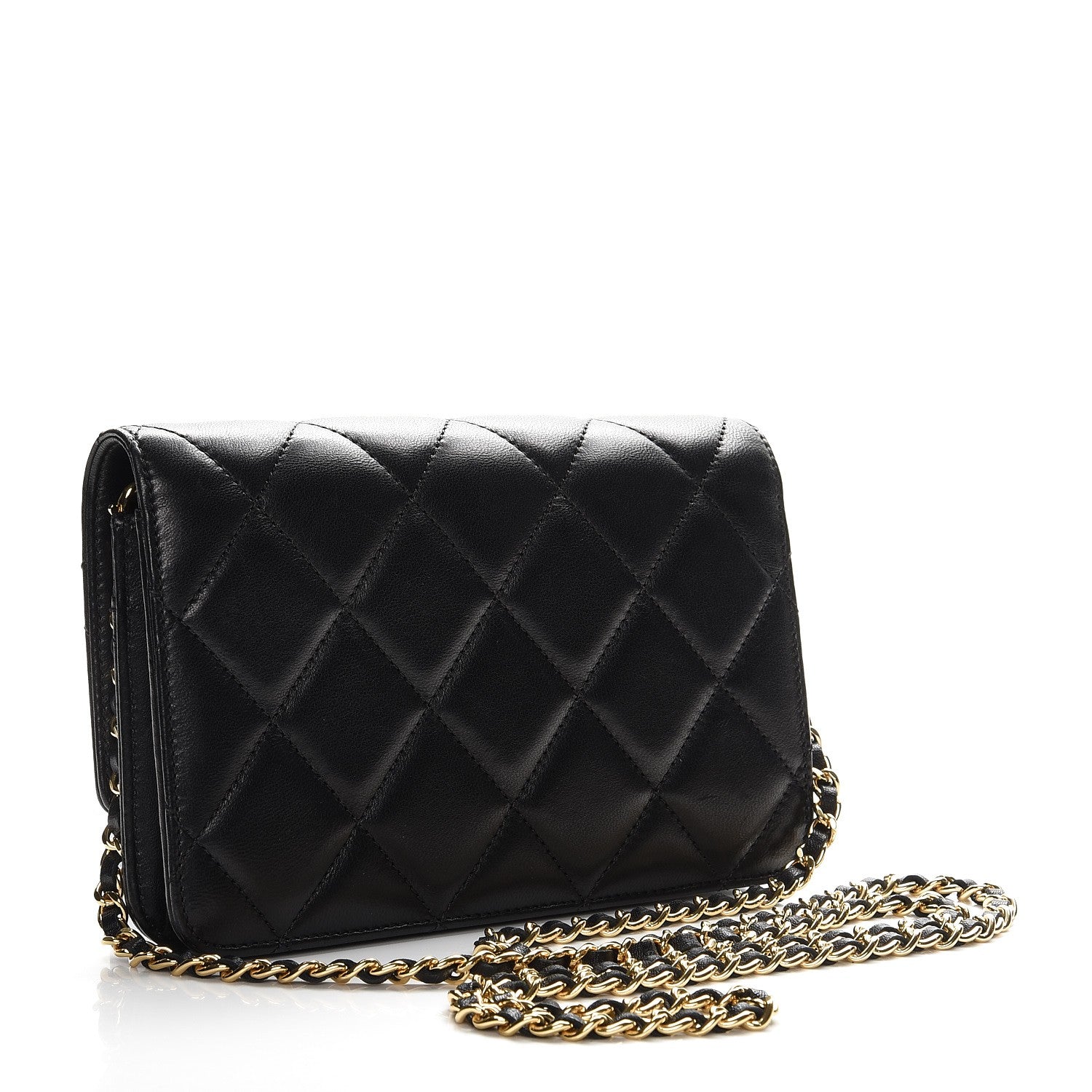 Chanel Lambskin Quilted Golden Class Wallet on Chain WOC Black 3 of 9