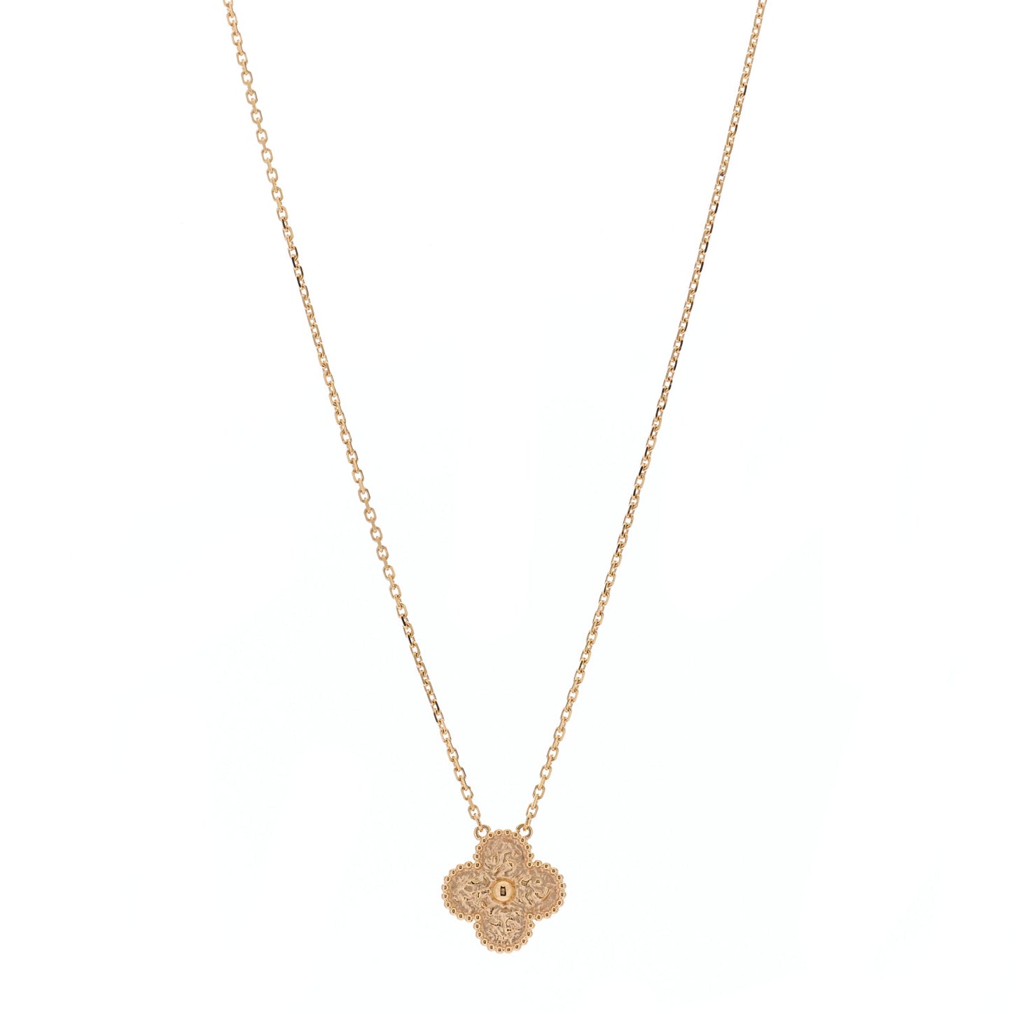 18K Rose Gold Vintage Alhambra Pendant Necklace