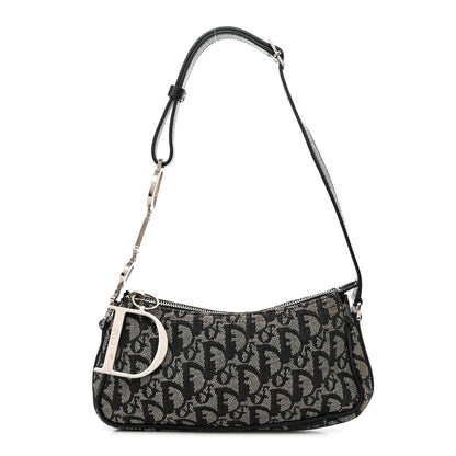 Christian Dior Monogram Shoulder Bag Pochette Black 1 of 12
